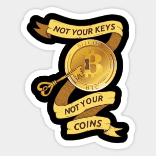 Not Your Keys - Not your Coins! for Hodler & Crypto fans Sticker